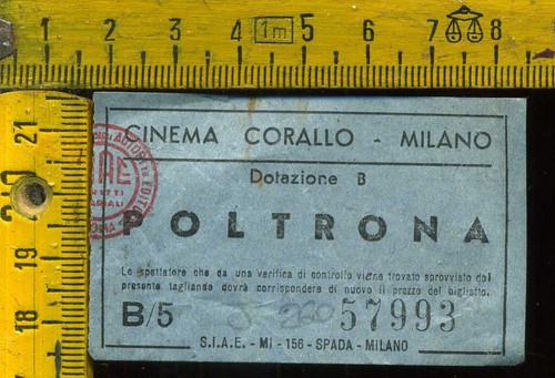 Biglietto teatro cinema - biglietto,