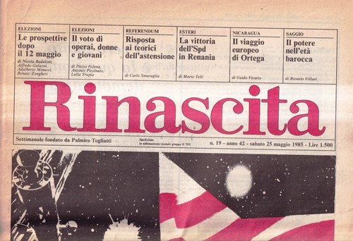 Rinascita 25 maggio - rinascita, n.