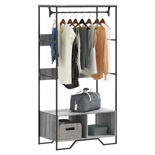 Wardrobe grey sonoma 90x50x180 - sonoma,