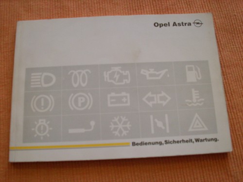 Opel astra manual year 1992 - manual,,