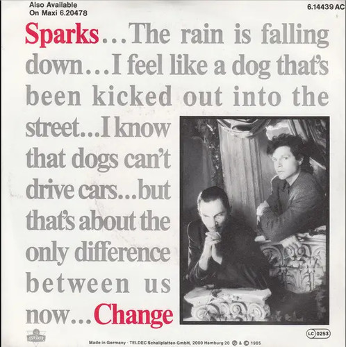 Sparks change vinyl singolo - vinyl,