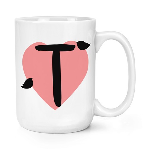 Lettera cuore alfabeto tazza - t,