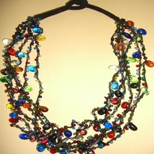 Collana perle vetro - collana,