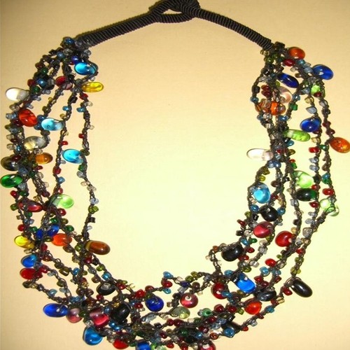 Collana perle vetro - collana,