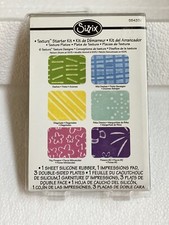 Sizzix Texturz Starter Kit Piastre Texture, usato in scatola 554376