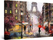 Quadro Su Tela via Colorata Di