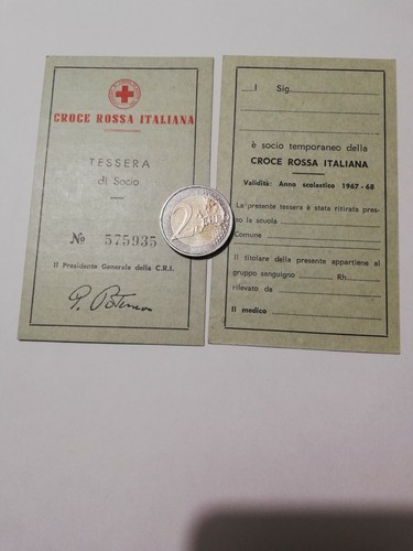 P28 tessera croce - p28, rossa