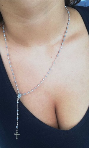 Collana rosario argento - a, in