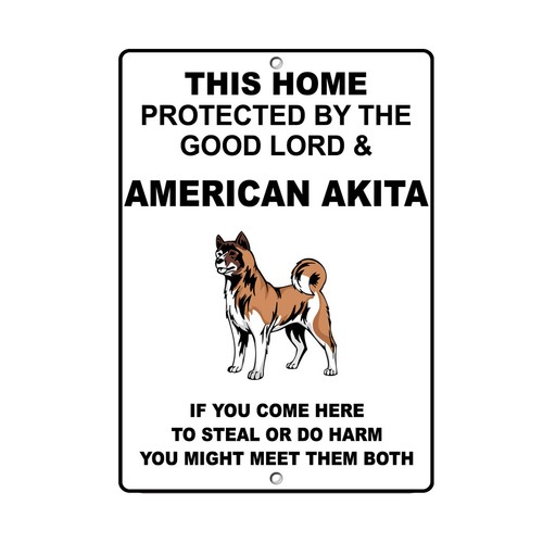 Insegna metallo american akita - insegna,