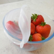 Neat Ideas Elasticizzato & Fresco Silicone Coperchio 4 Pezzi Set Per Cibo