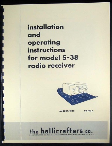 Hallicrafters s38 manuale - s-38,