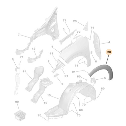 Modanatura passaruota