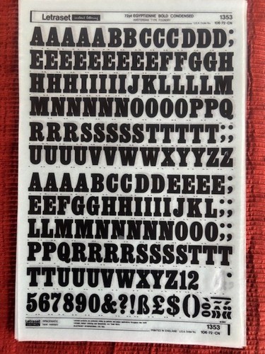 Letraset lettere istantanee - letraset,