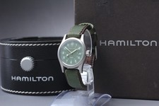 [Quasi come nuovo con scatola] Hamilton Khaki Field 6359 quarzo verde uomo dal Giappone #3320