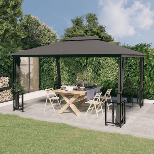 Gazebo con teli laterali - teli,