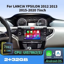 Autoradio 7" CarPlay Android 14 per Lancia Ypsilon 2012–2020 GPS BT RDS