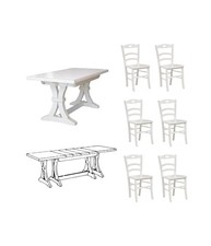 Set tavolo fratino bianco