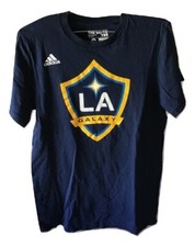 T-Shirt da uomo sportiva Adidas Maglia LA Galaxy Manica corta Blu Cotone Size S