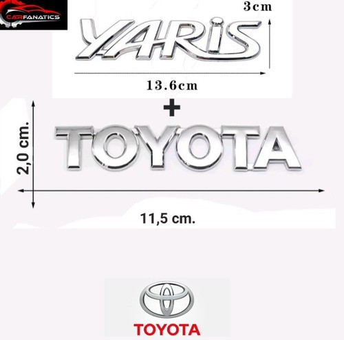 Toyota scritta silver - scritta,