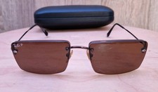 Ray Ban Occhiali Da Sole Originali Rettangolari Polarizzati 