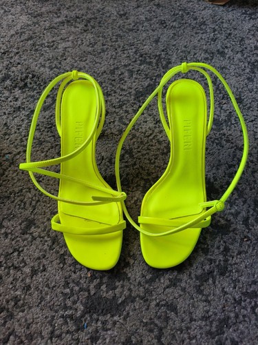 Sandali piferi patent giallo - sandali,