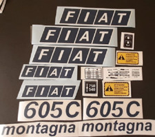 KIT ADESIVI DECALCOMANIE FIAT 605 C MONTAGNA COLORE BLU FIAT