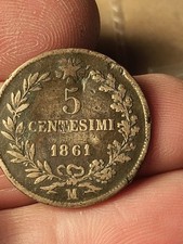 5 CENTESIMI 1861 M - REGNO ITALIA VITTORIO EMANUELE II