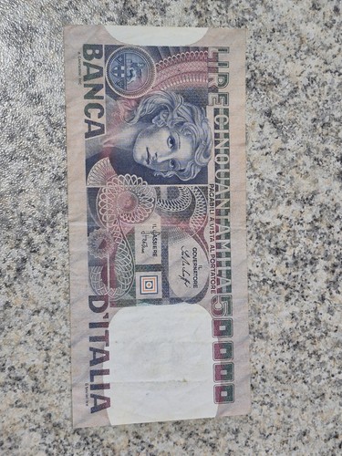 50000 lire volto donna - volto, come