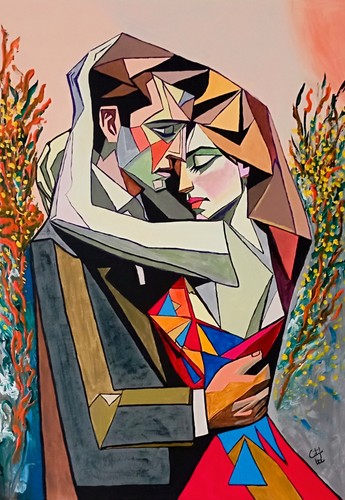 Frammenti amore acrilico - "frammenti, d'amore"