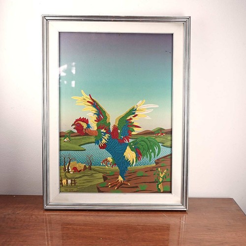Quadro naif tacchino - quadro,