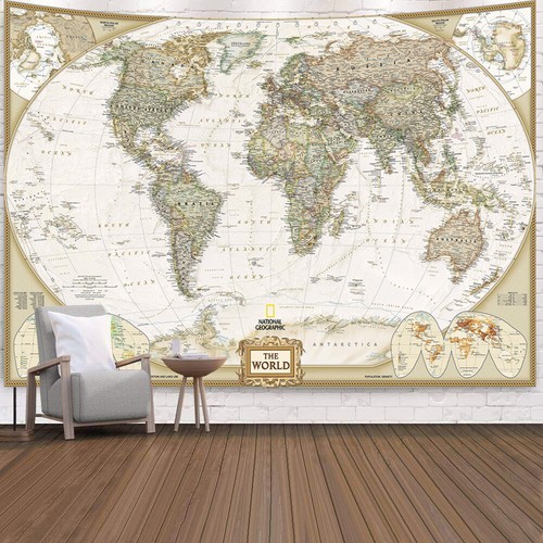 Grande arazzo mappa - del, mondo