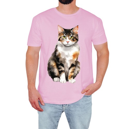 Shirt uomo gatto carino - t-shirt,