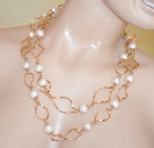 Collana lunga Oro perle