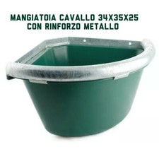 MANGIATOIA PER CAVALLI E PULEDRI Angolare Con Rinforzo In Acciaio 34x34x25