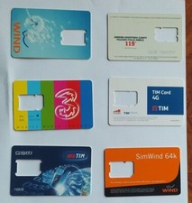 SCHEDE TELEFONICHE PORTA SIM CARD DA COLLEZIONE - VENDITA SINGOLA