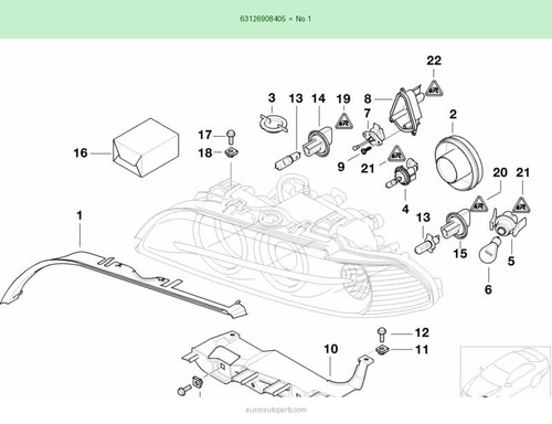 Bmw guarnizione faro anteriore - bmw,
