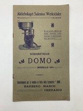CATALOGO PUBBLICITARIO D'EPOCA DELLA Scrematrice Domo. Modello 1914
