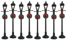 LEMAX LAMPIONI A GAS LANTERN STREET LAMP SET DA 8 PZ CODICE 64500