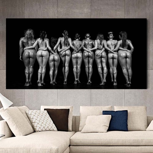 Poster nero stampe sexy donna