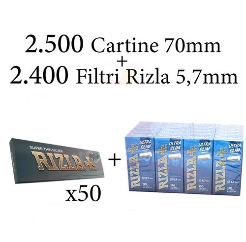 Cartine rizla argento corte - cartine,