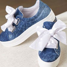 Mexton donna jeans zeppe raso