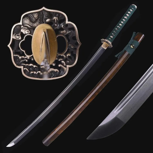 Katana damascata reale fatta - , a