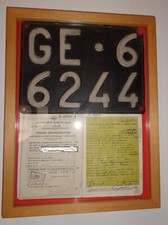 targa auto vintage d' epoca