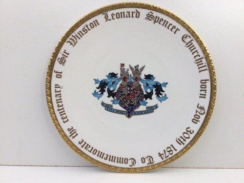 Churchill commemorative plate - churchill,