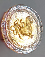 Fermacarte BAROVIER & TOSO in vetro e polvere d'oro Murano Venezia Made in Italy