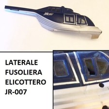 FUSOLIERA JR-007 ELICOTTERO  LATERALE BLUE E BIANCO 320X80mm ITALTRADING PARTS