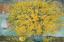 Mimose a Portofino Michele Cascella Opera Acquaforte Acquatinta Numerata Firmata