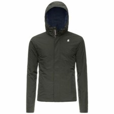 K·WAY Uomo- Giubbino corto con cappuccio (Jack ripstop marmotta) - Col, Verdone 