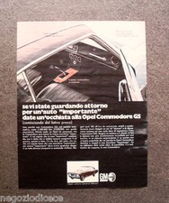 O799 - Advertising Pubblicità -1969- OPEL COMMODORE GS