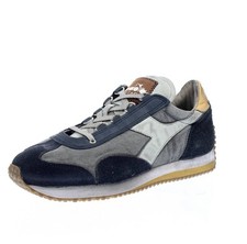 Diadora Heritage Equipe Dirty Stone Wash - Sneakers Basse Blu - Taglia 42 [8 Us